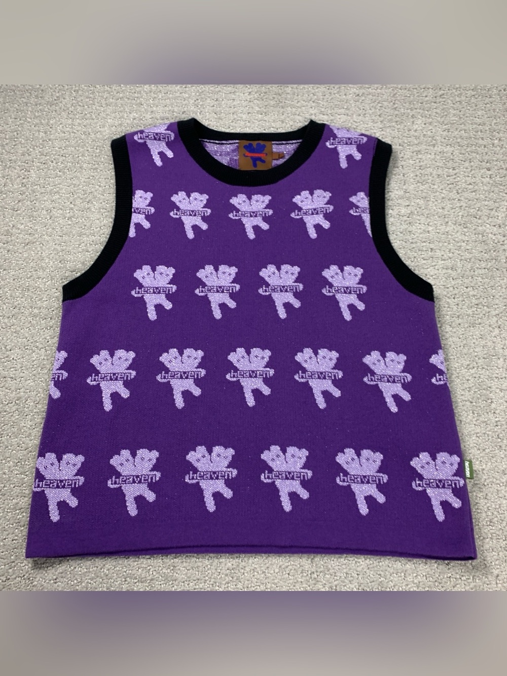 Heaven by Marc Jacobs Double Angels Knitted Sweater Vest X LARGE Designer Logo